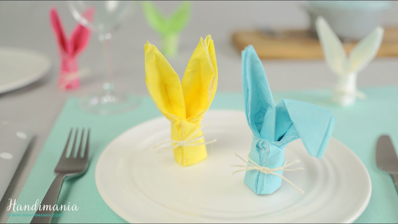 Easter Bunny Napkin Fold