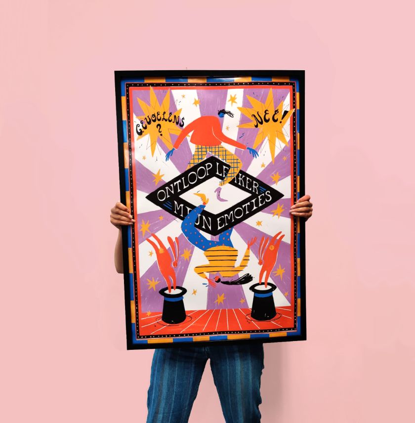 Michelle Wagenaar’s joyful posters capture the sad and fun aspects of life