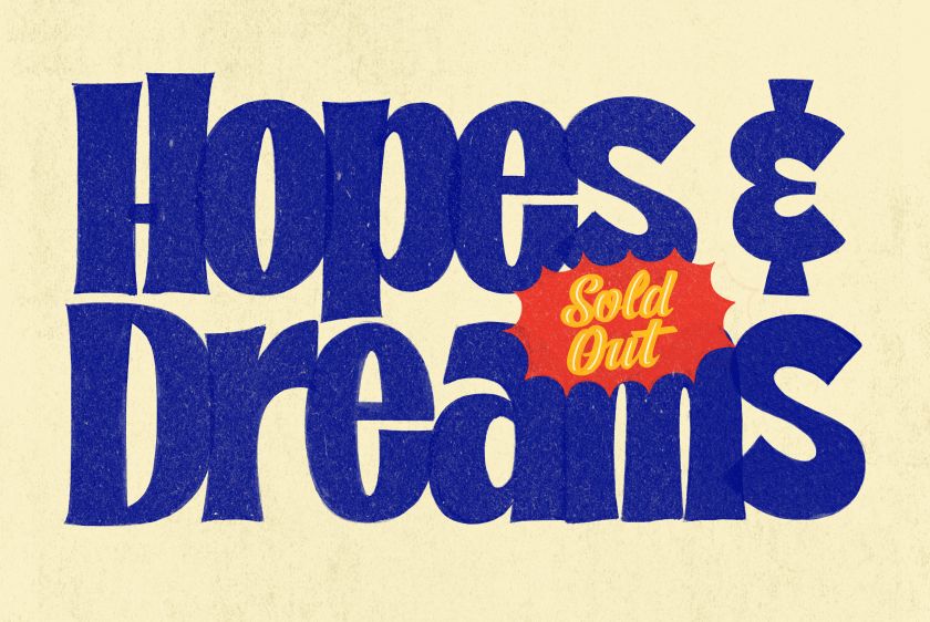 ‘Most of us don’t feel upbeat all the time’: Oli Frape’s hand-lettered posters are a satirical comment on Britain in 2024