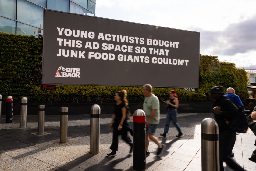 Anti-advertising billboard targets fast-food giants for youth campaign