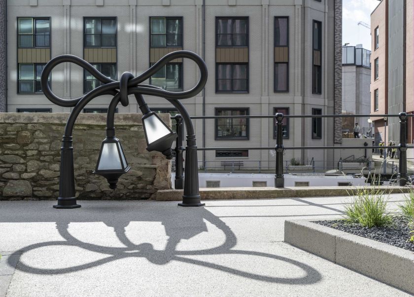 Alex Chinneck’s twisted trail of street furniture light up a new corner of Bristol