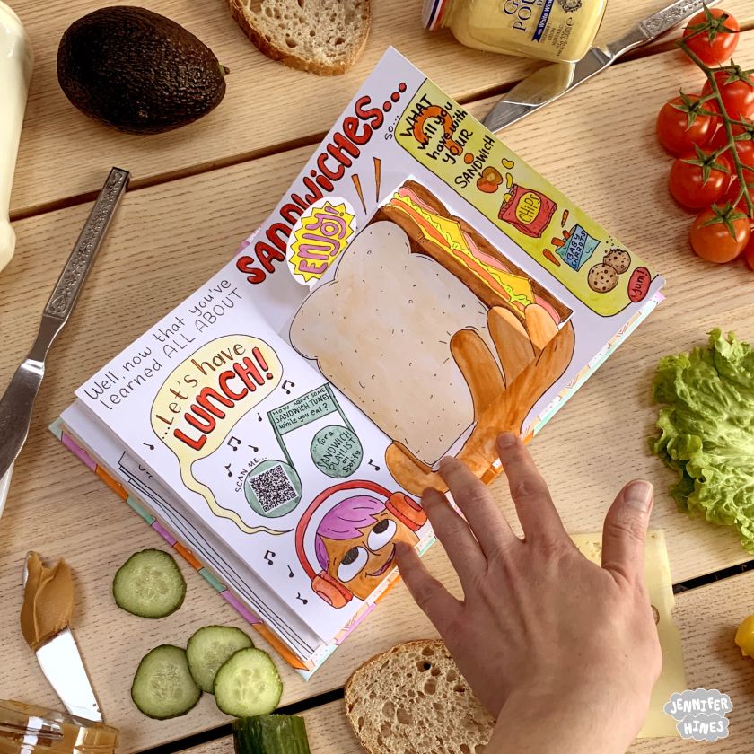 Illustrator Jennifer Hines’ pop-up book is an ode to sandwiches and cross-cultural exploration