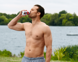 Jamie Dornan swaps slow-mo smoulder for cold-water swim in Diet Coke’s latest break