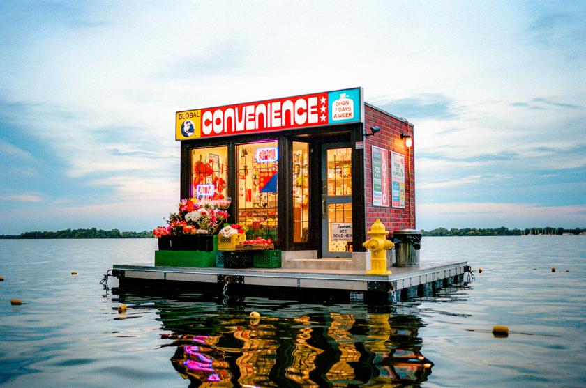 A fully stocked corner store is now floating in Toronto’s harbour