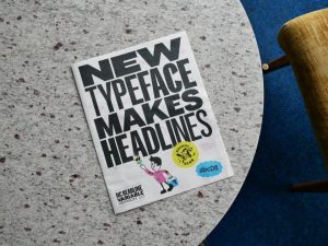 Newspaper Club teams up with abcD8 on NC HEADLINE, a tabloid-inspired typeface it owns outright
