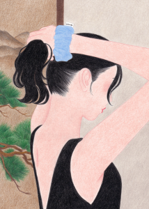 How Yurie left a fashion design career to draw fashion-loving women in coloured pencil