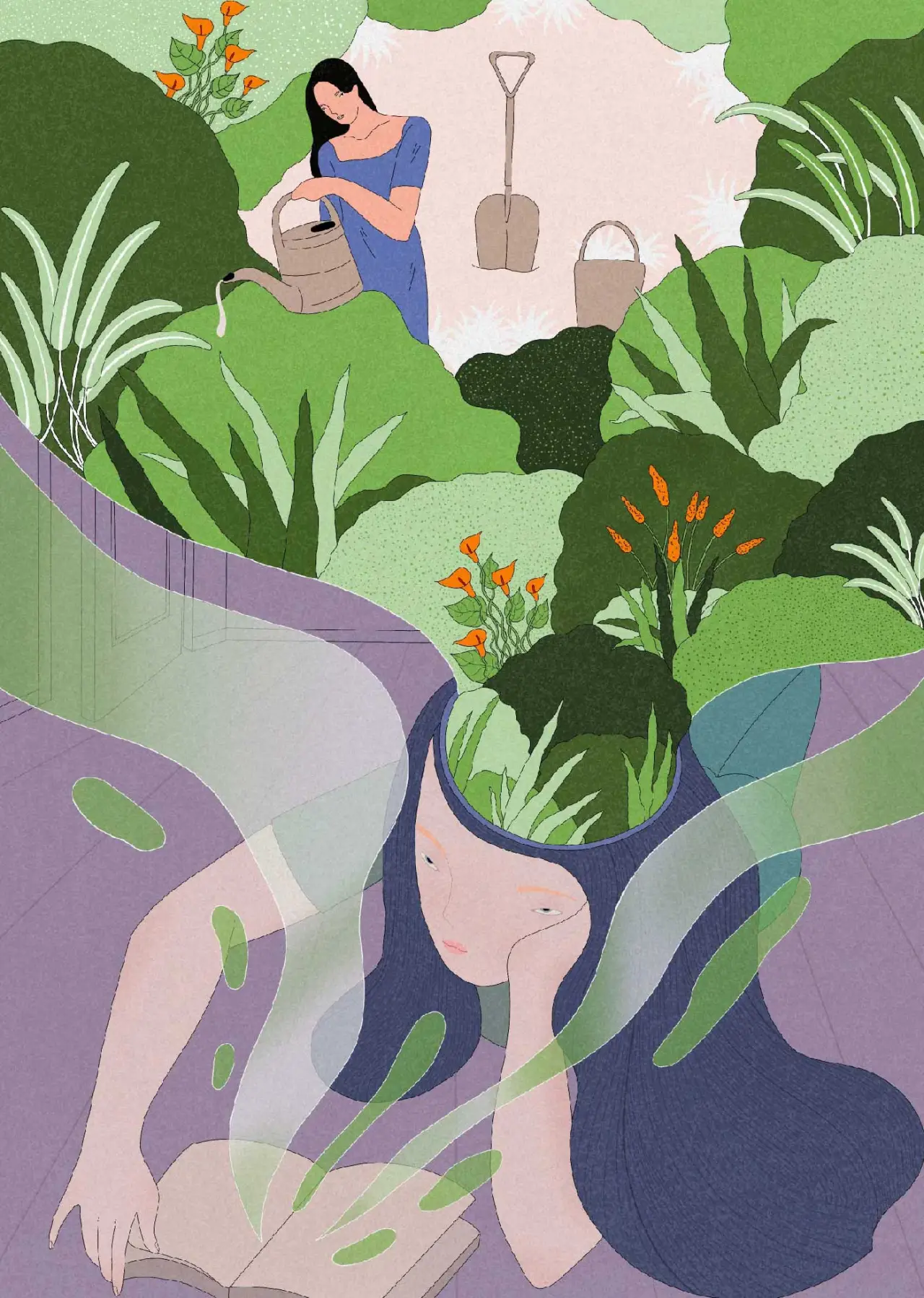 Wu Xinlin’s editorial illustrations show solitude in a whole new light